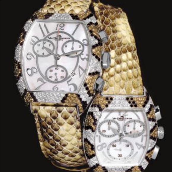 Van Der Bauwede Snake Magnum With Diamonds & Mother of Pearl Dial Unisex Watch - Picture 15 of 15